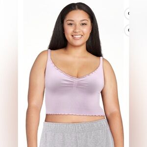🔴 3/$12 No Boundaries Women’s Lettuce Edge Cami Bralette. NWT! Size XS!